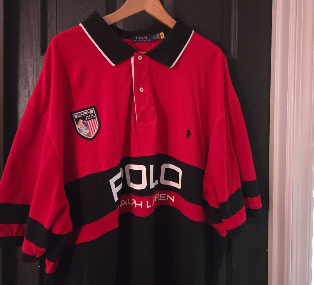 Ralph Lauren Red and Black Polo Shirt
